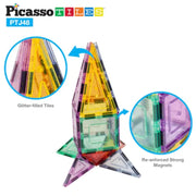 Picasso Magnetic Pastel Glitter 48-Pieces