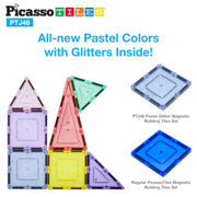 Picasso Magnetic Pastel Glitter 48-Pieces