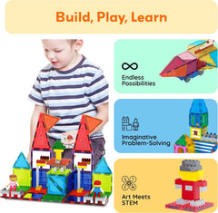 Picasso Magnetic Brick Blocks Toy Tile Combo Pack 12-Pieces
