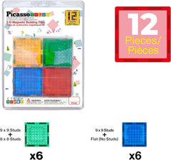 Picasso Magnetic Brick Blocks Combo 12-Pieces