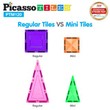 Picasso Magnetic Tiles Mini Diamond with 2Character + Car Truck 120-Pieces