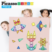 Picasso Magnetic Tiles Mini Diamond with 2Character + Car Truck 120-Pieces