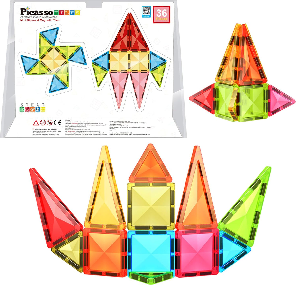 Picasso Magnetic Mini Diamond Building Set 36-Pieces