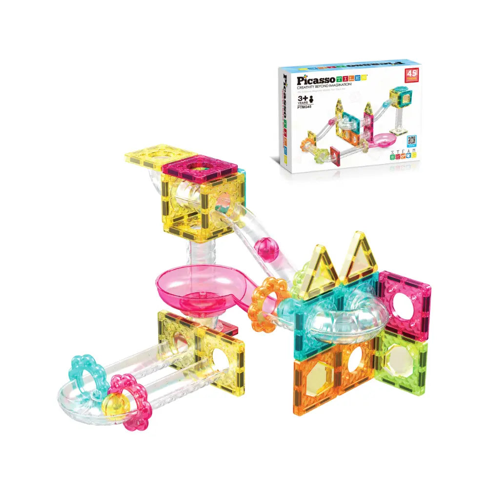 Picasso Magnetic Mini Diamond Marble Run Track Set 45pieces