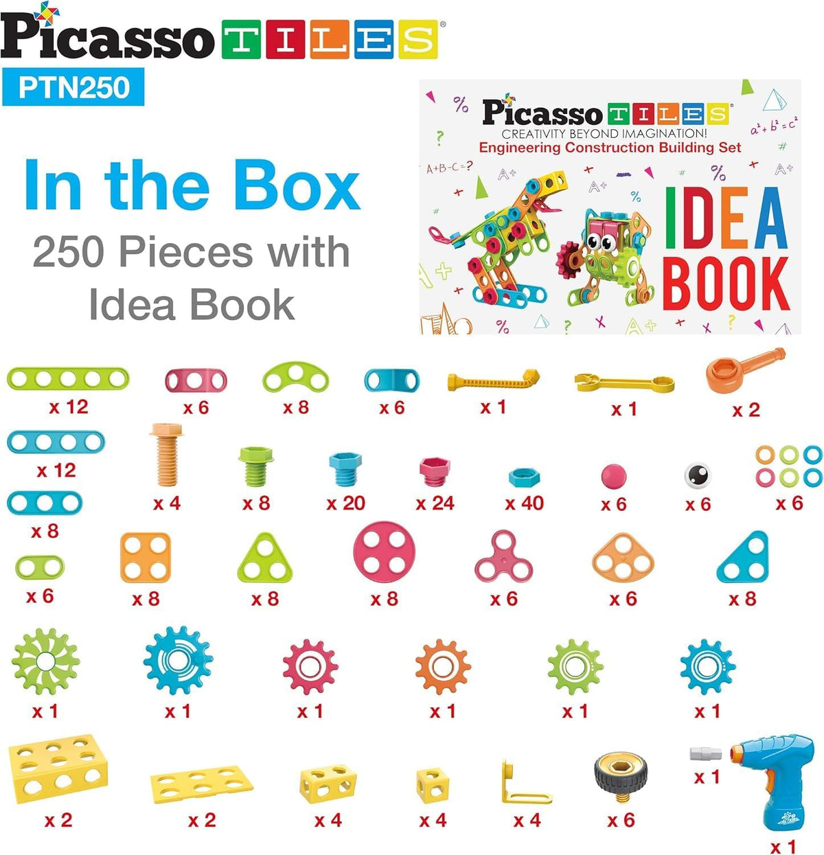 Picasso Magnetic Engineering Building Set 250-Pieces