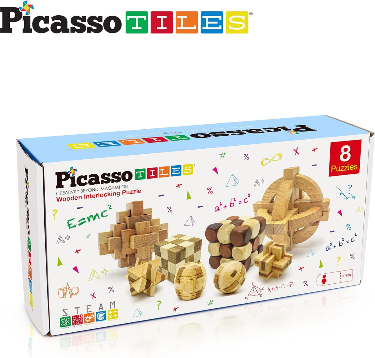 Picasso Magnetic Wooden Interlocking Puzzle 8-Pieces