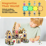 Picasso Magnetic Tiles Medieval Castle Theme 70-pieces