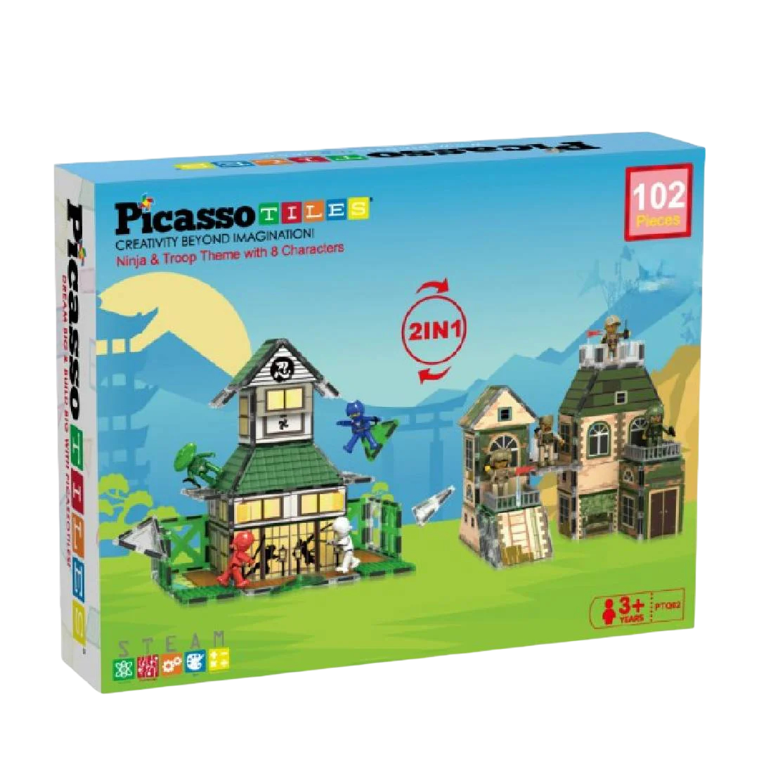 Picasso Magnetic Tiles Ninja Theme 102-Pieces