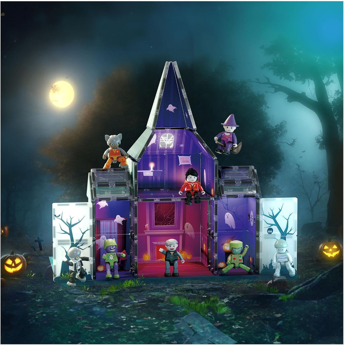 Picasso Magnetic Tiles Haunted House 57-Pieces