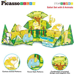 Picasso Magnetic Tiles Safari Set 46-Pieces