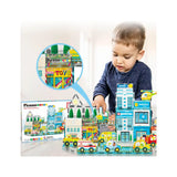 Picasso Magnetic 3D Metro City Set with 8 Vehicles 50-Pieces