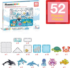 Picasso Magnetic Tiles Aquarium 52-Pieces
