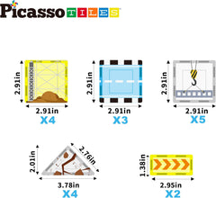 Picasso Magnetic Tiles Construction Set With 8 Truck