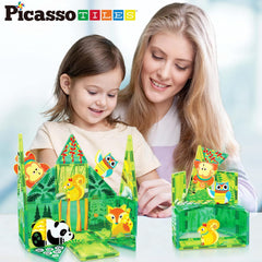 Picasso Magnetic Tiles Forest Animal Set  26-Pieces