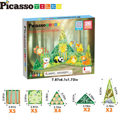 Picasso Magnetic Tiles Forest Animal Set  26-Pieces