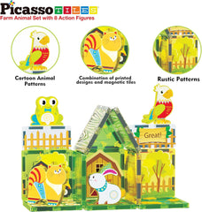 Picasso Magnetic Tiles Farm Animal Set  26-Pieces