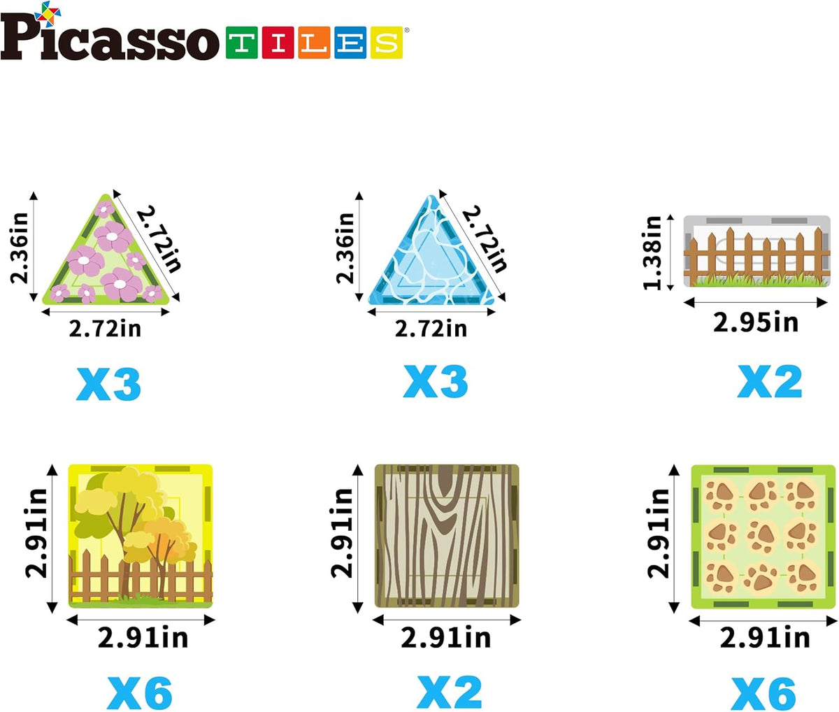 Picasso Magnetic Tiles Farm Animal Set 26-Pieces