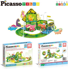 Picasso Magnetic Tiles Dino Track 89-Pieces