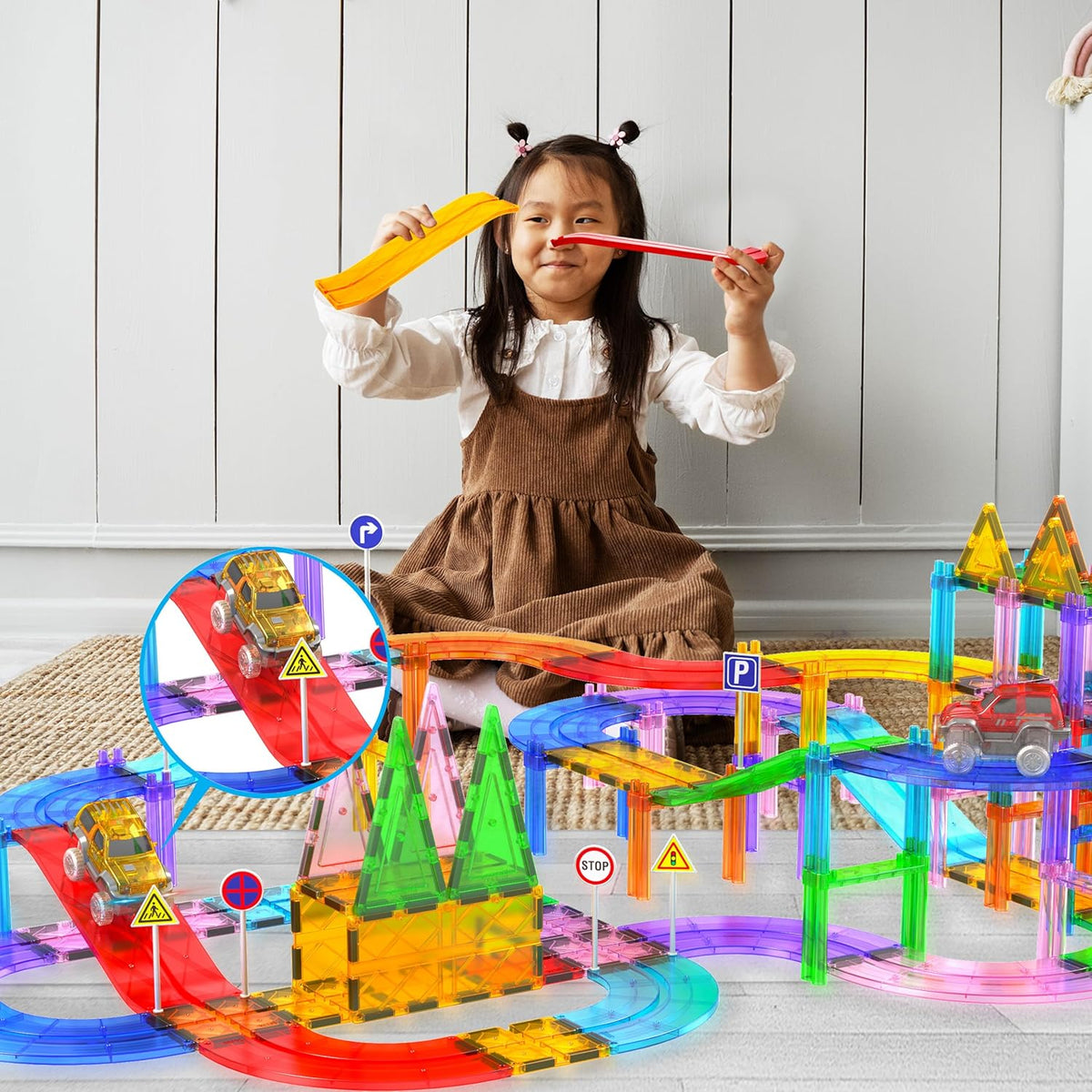 Picasso Magnetic Tiles Slope Race Track 6-Pieces