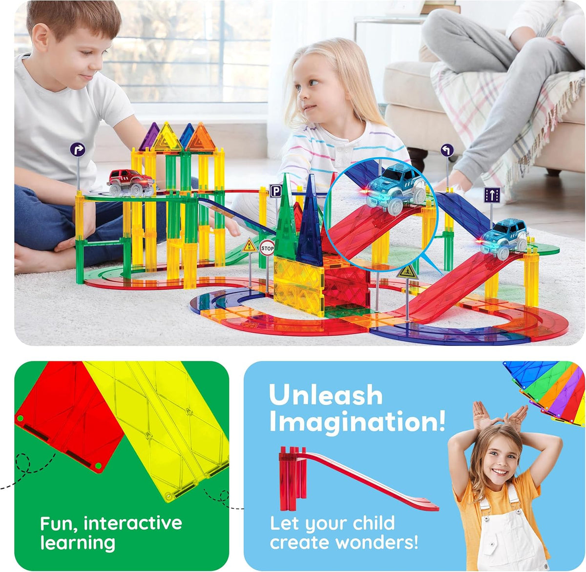 Picasso Magnetic Tiles Slope Race Track 6-Pieces