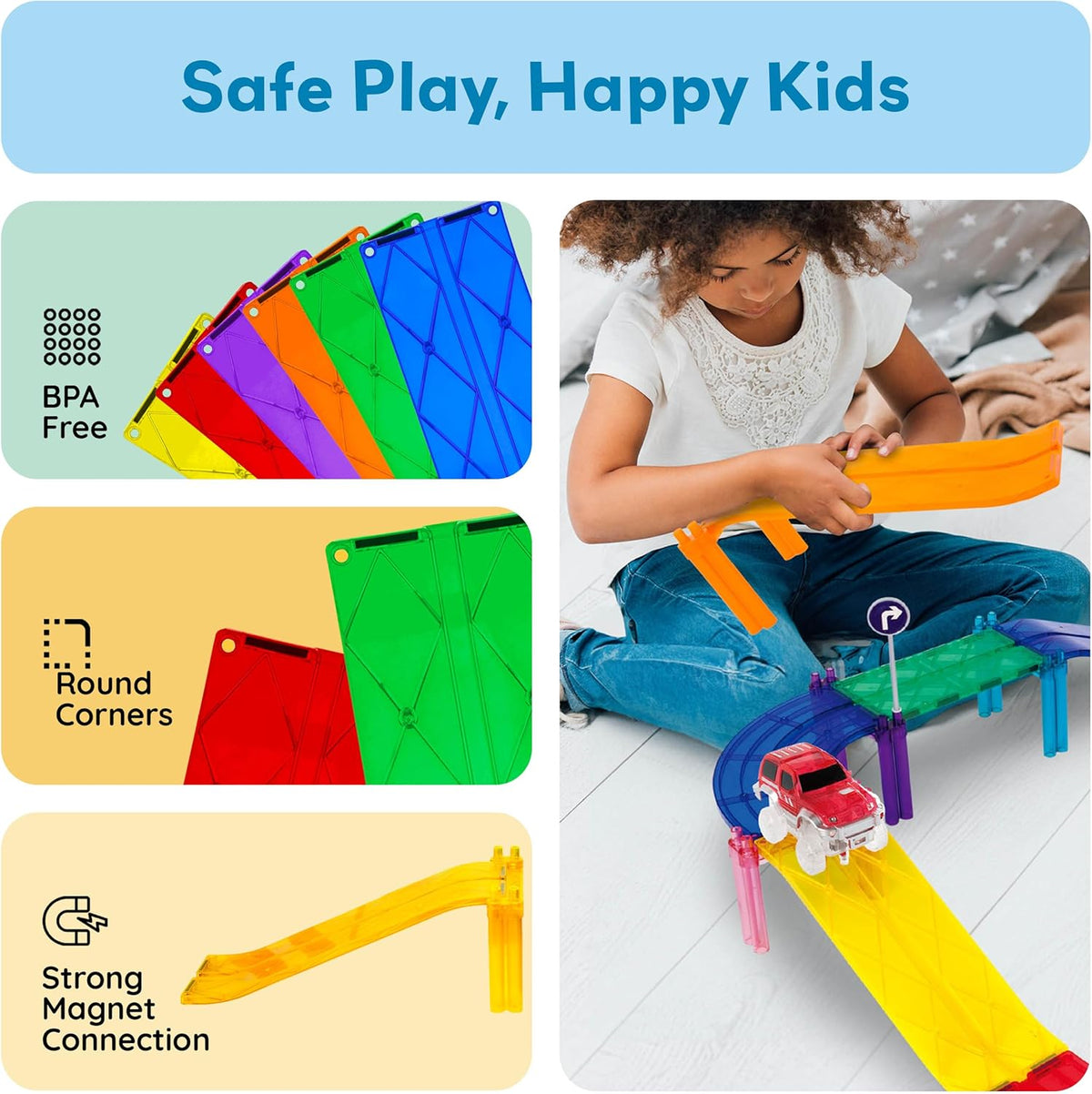 Picasso Magnetic Tiles Slope Race Track 6-Pieces