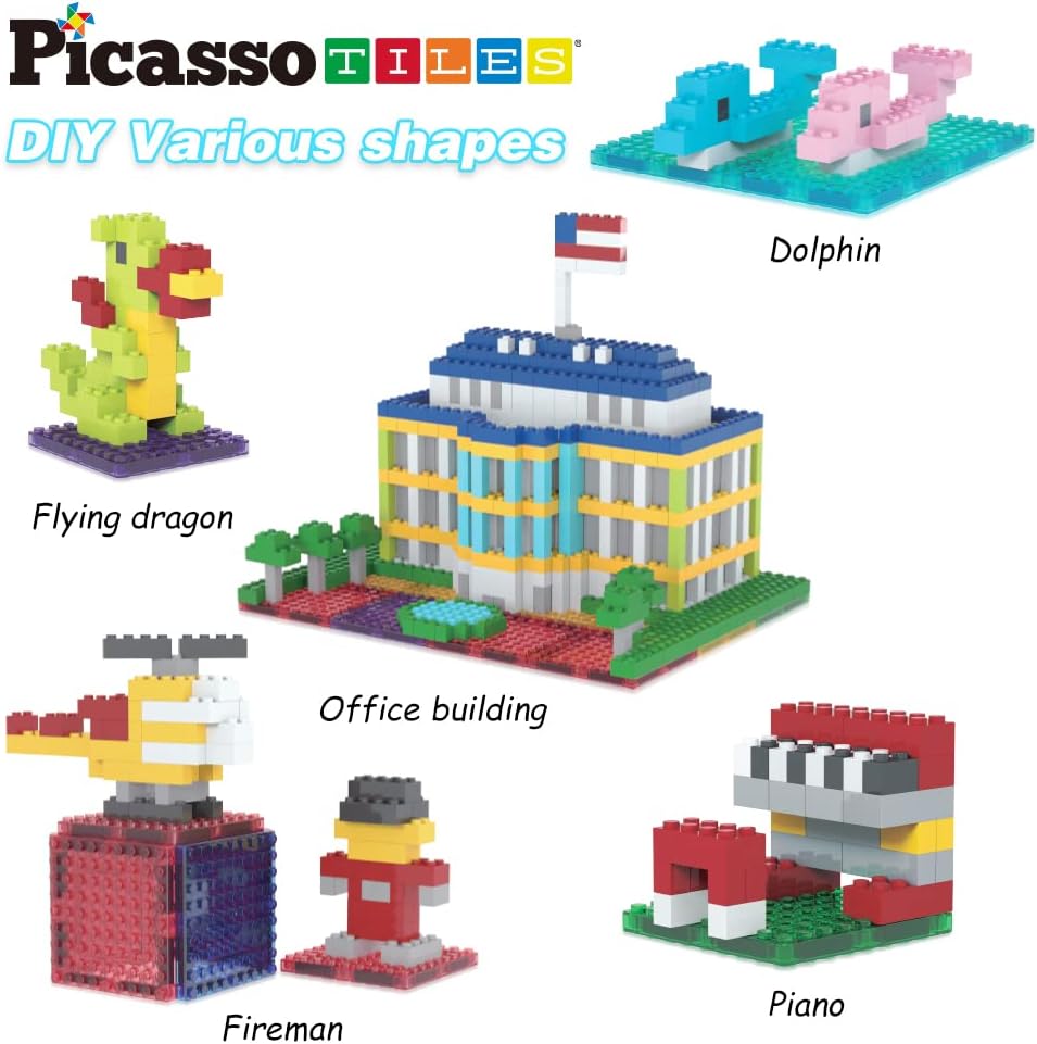 Picasso Magnetic Tiles Building Bricks 512-Pieces