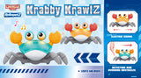Demoz Robopetz Krabby Krawlz Interactive Crawling Crab Toy with Lights & Music Assorted Colours