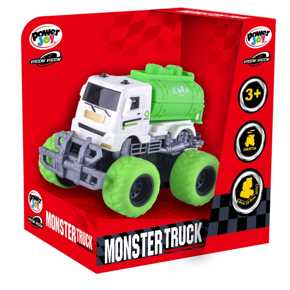 Power Joy Vroom Vroom Monster Trucks 4 Assorted Toy Trucks for Kids - Sold per piece