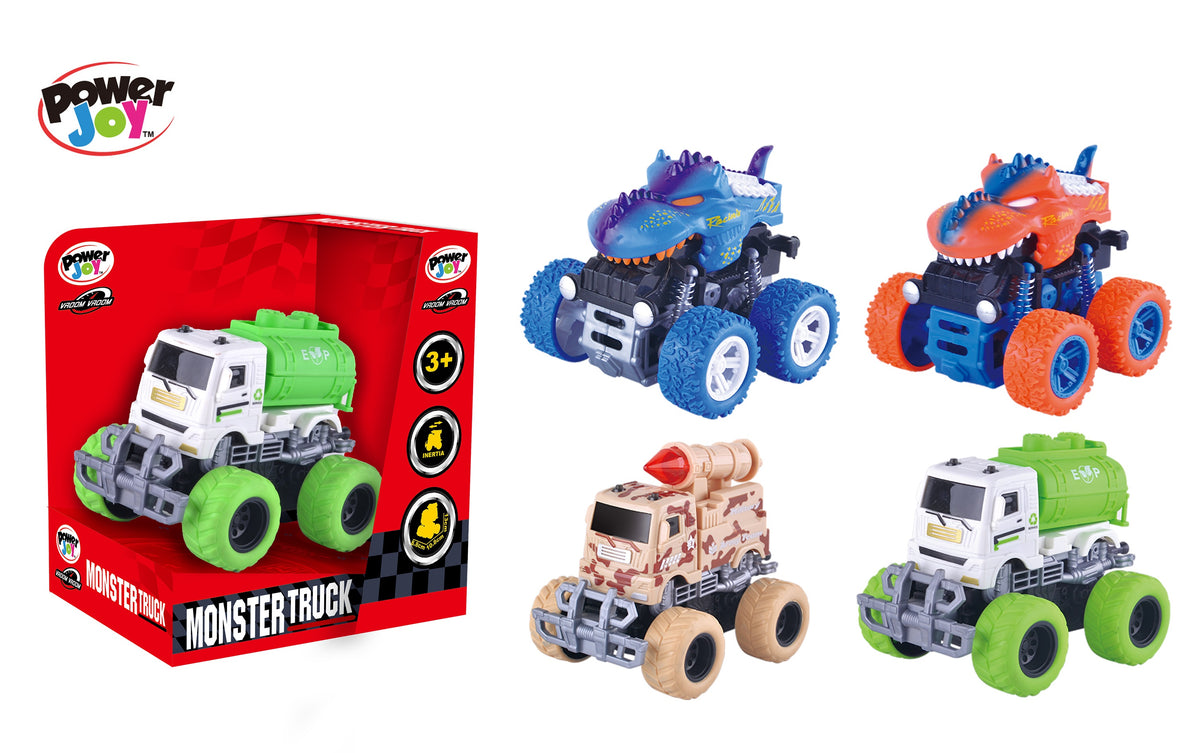 Power Joy Vroom Vroom Monster Trucks 4 Assorted Toy Trucks for Kids - Sold per piece