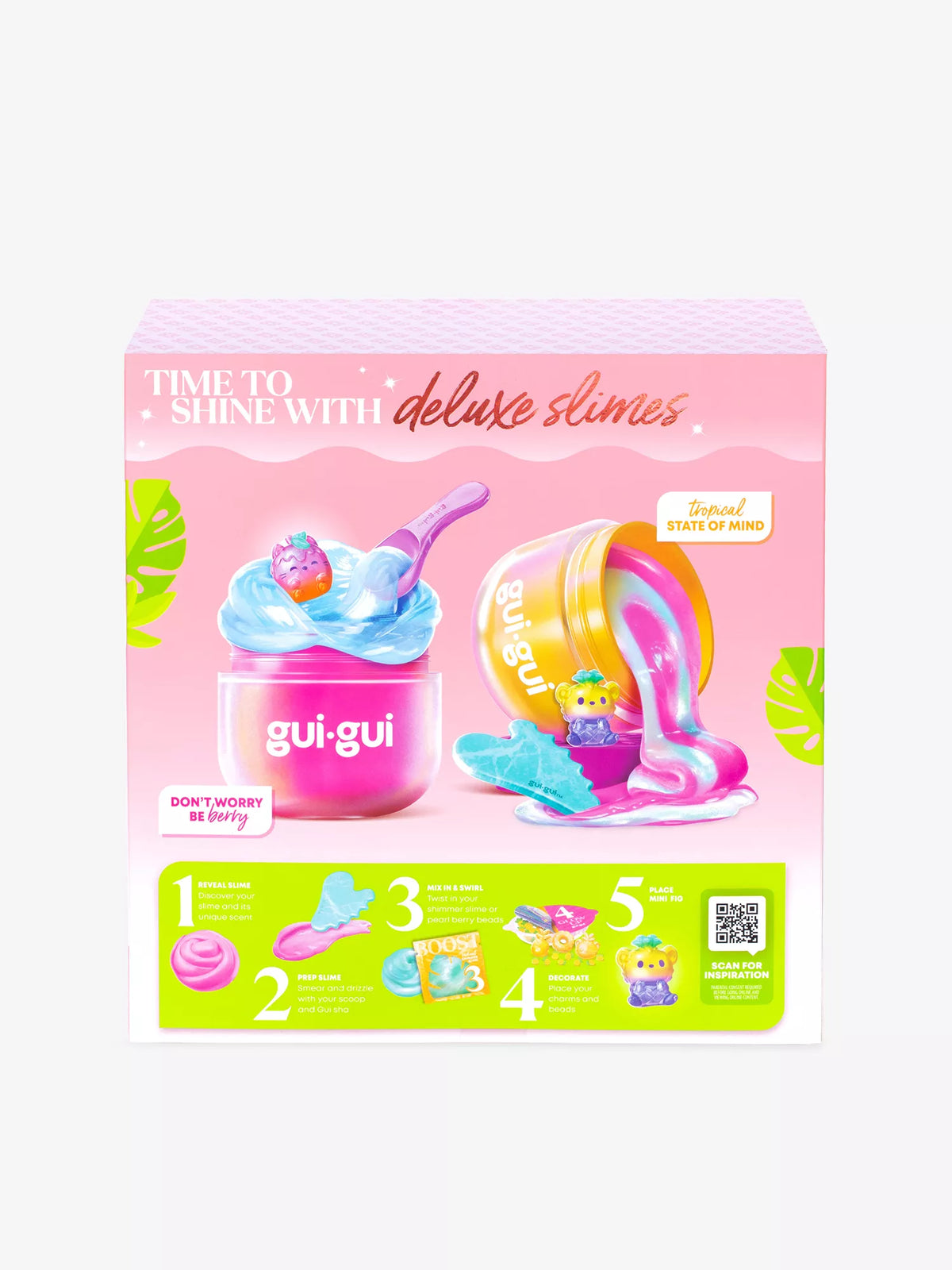 Gui Gui Fruity Glow Edit Exclusive Deluxe Twin Slime Pack for Kids Creative Sensory Play Toy Set
