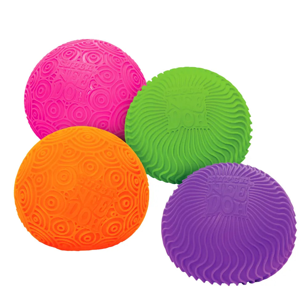 NeeDoh Super Ripples 4.25 Inch Squishy Fidget Stress Toy - Assorted Neon Colours