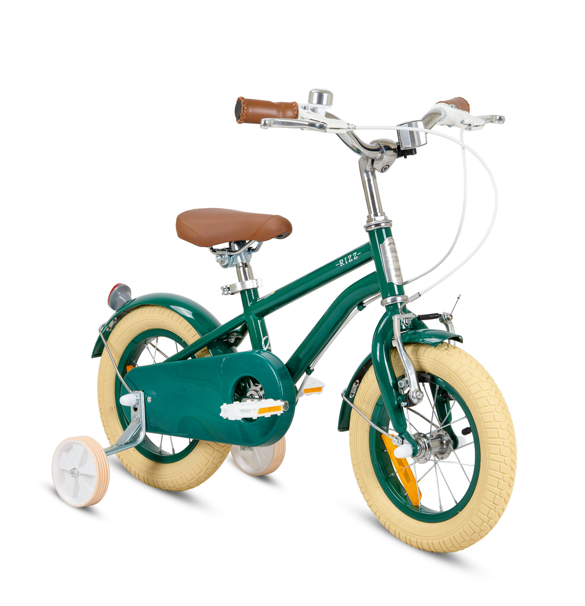 Rizz 12 Inch Green Kids Bicycle - Platinum Boys