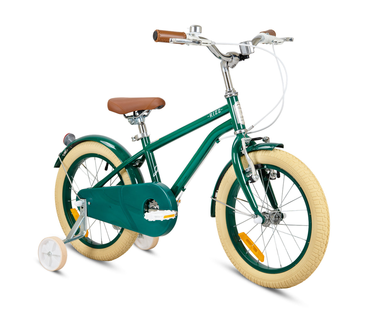 Rizz 14 Inch Green Kids Bicycle - Platinum Boys