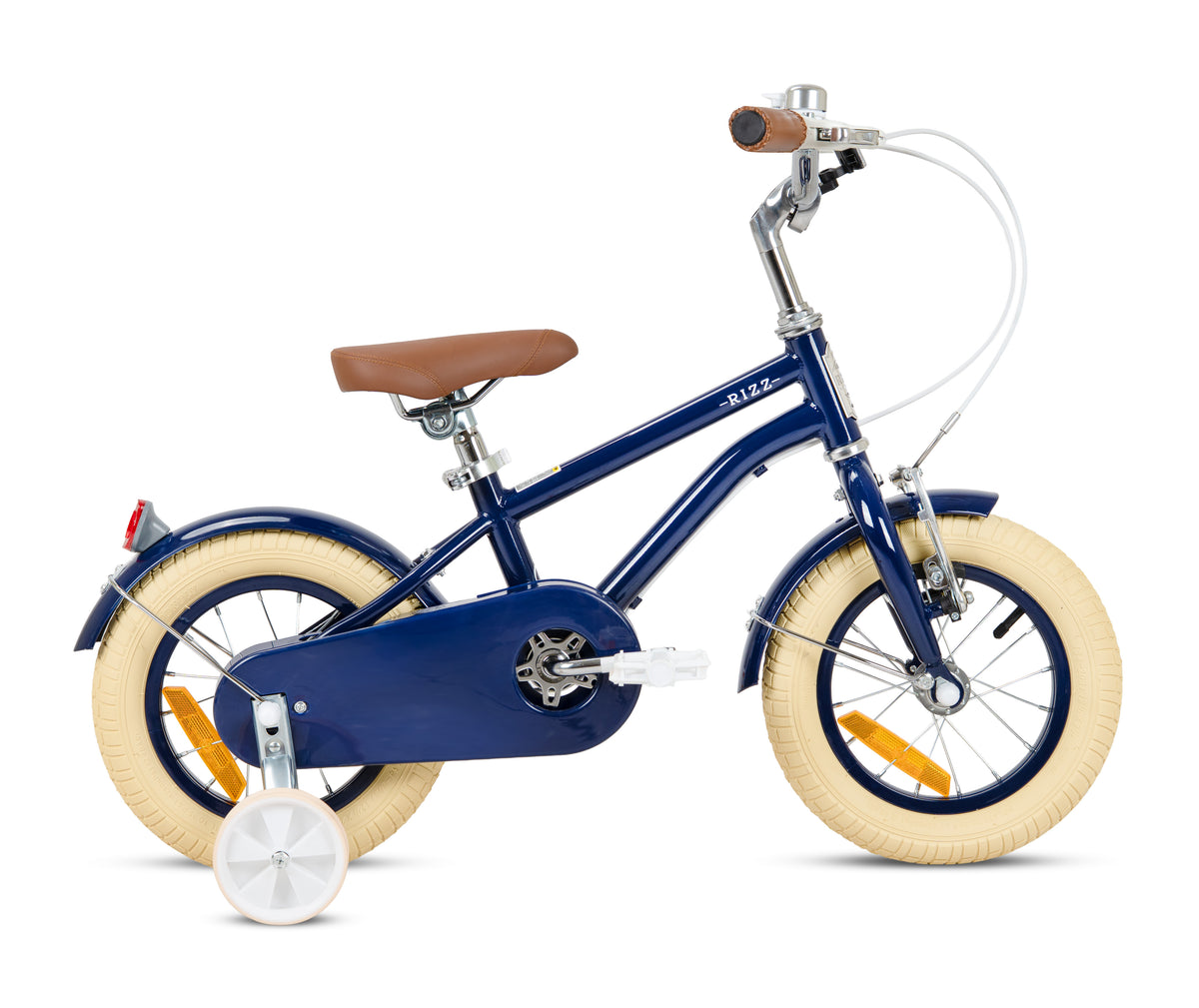 Rizz 12 Inch Navy Blue Kids Bicycle - Platinum Boys