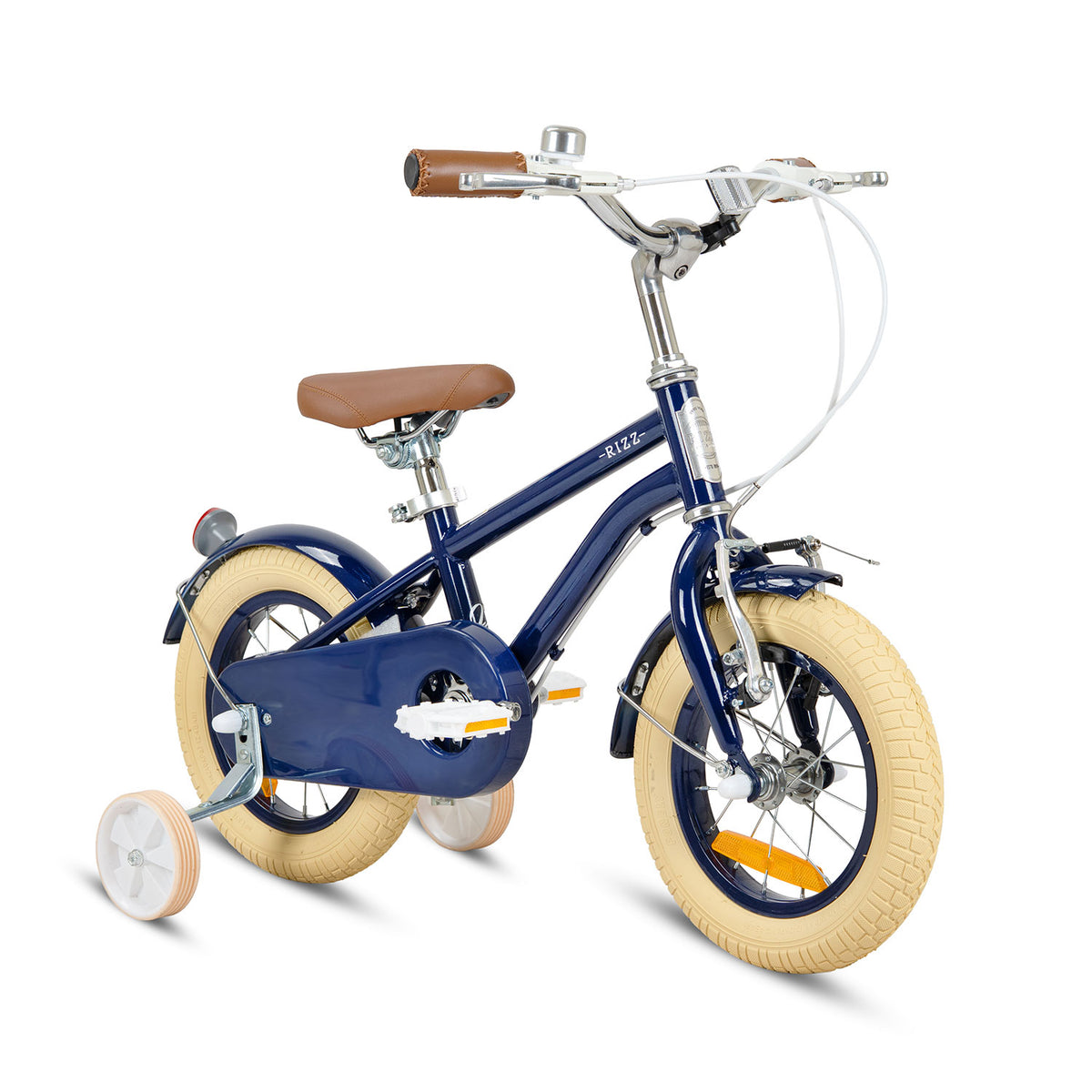 Rizz 12 Inch Navy Blue Kids Bicycle - Platinum Boys