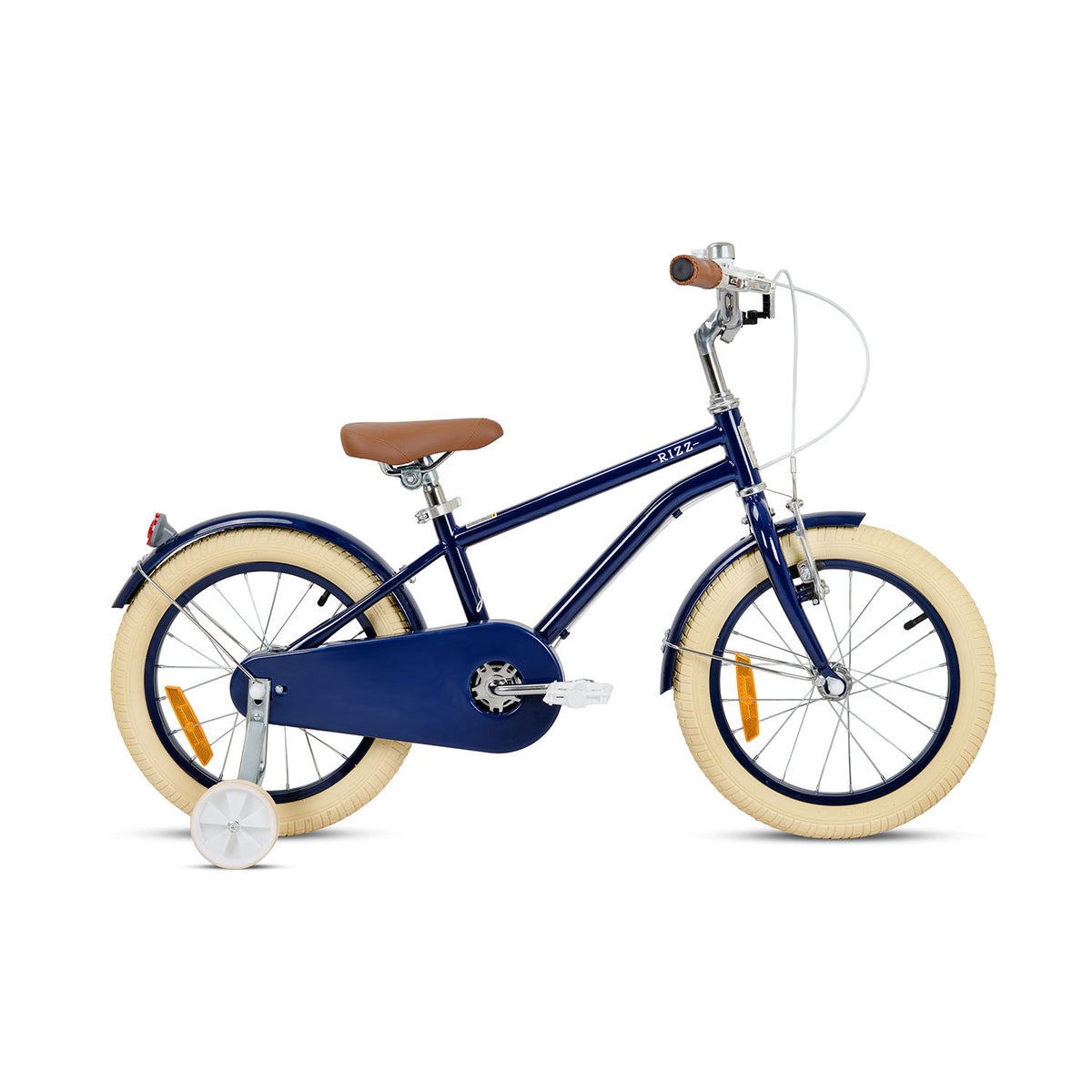 Rizz 14 Inch Navy Blue Kids Bicycle - Platinum Boys