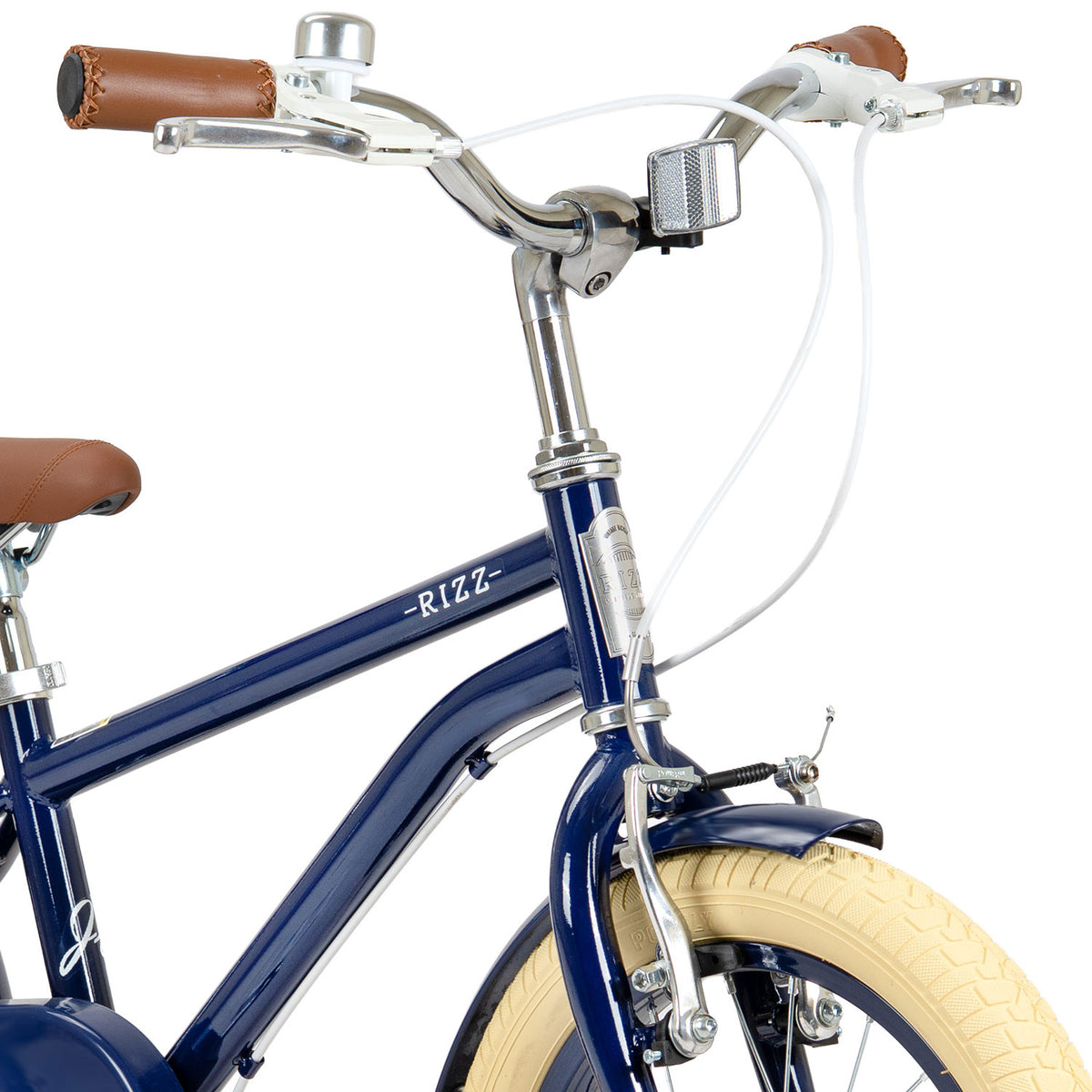 Rizz 14 Inch Navy Blue Kids Bicycle - Platinum Boys