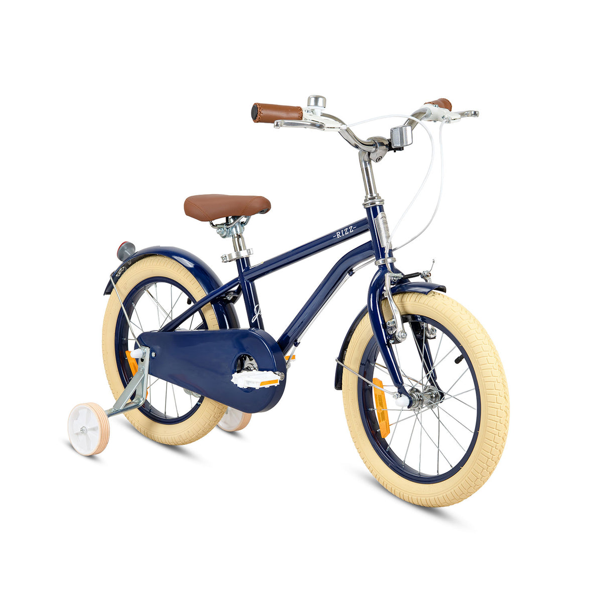 Rizz 14 Inch Navy Blue Kids Bicycle - Platinum Boys