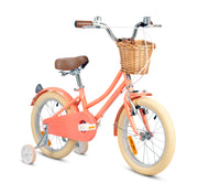 Rizz 14 Inch Peach Kids Bicycle - Platinum Girls