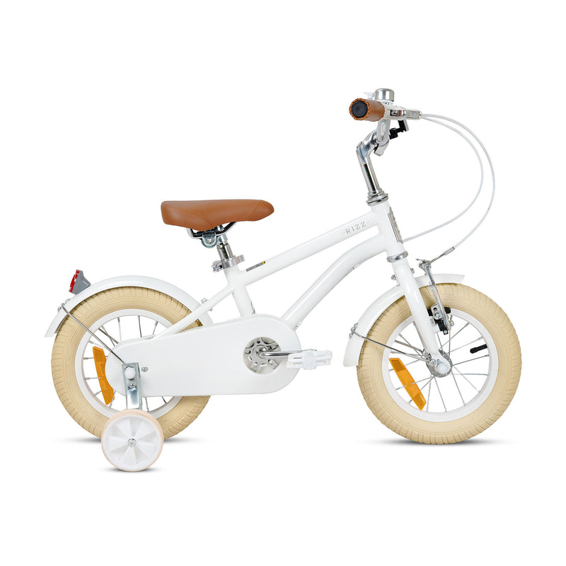 Rizz 14 Inch White Kids Bicycle - Platinum Boys