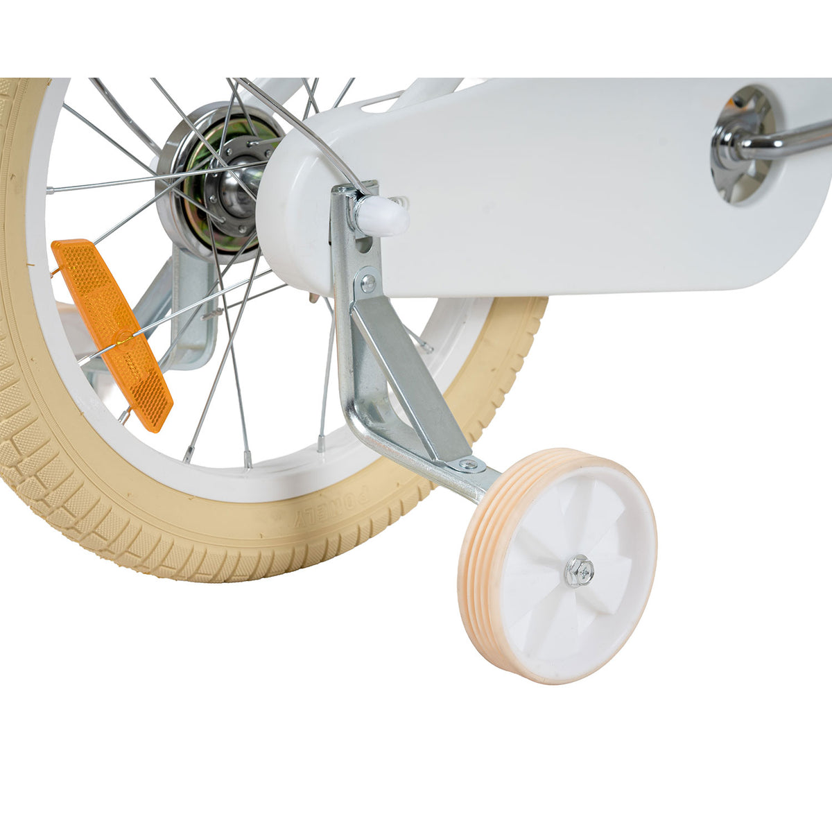 Rizz 14 Inch White Kids Bicycle - Platinum Boys