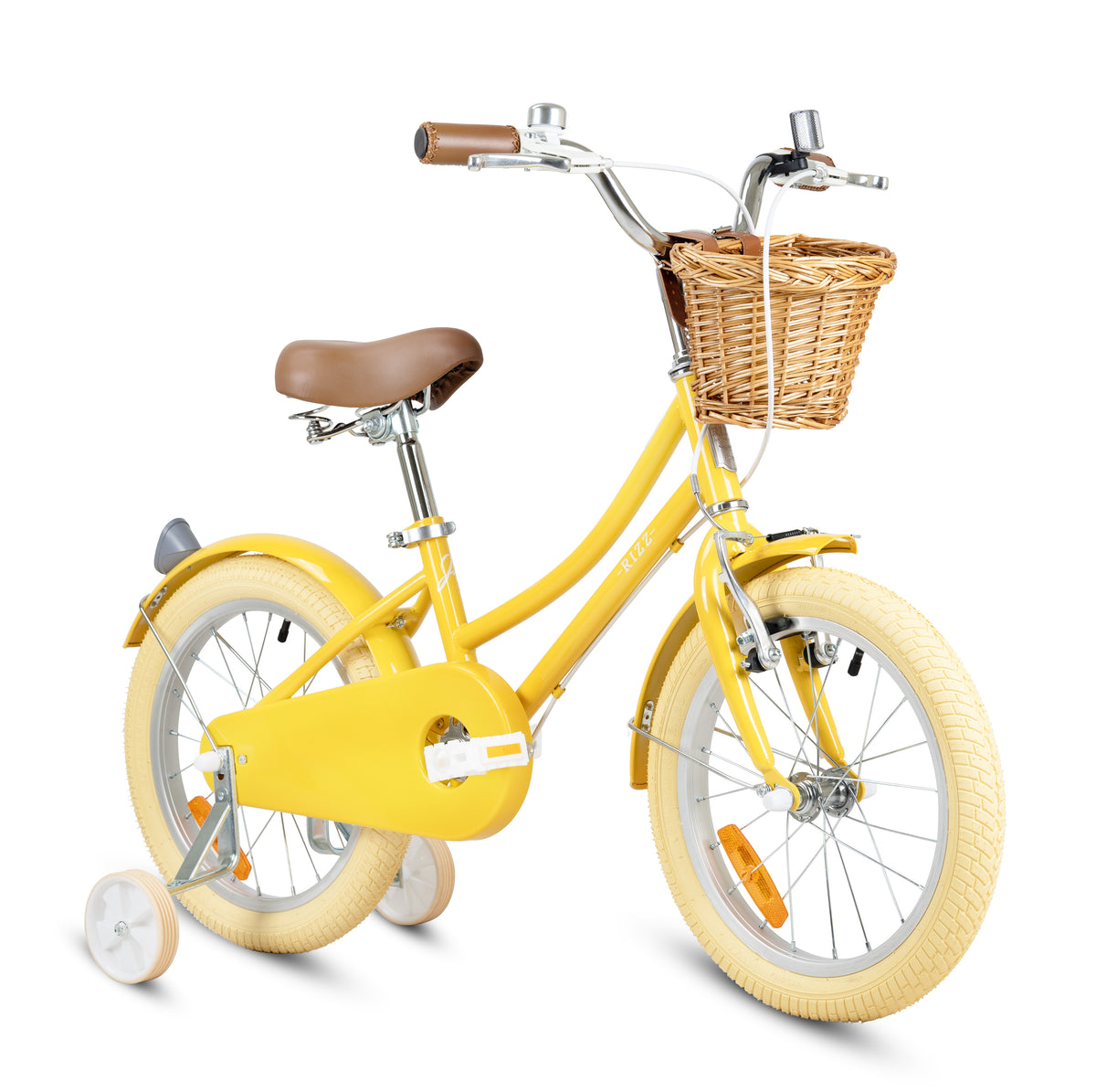 Rizz 14 Inch Yellow Kids Bicycle - Platinum Girls