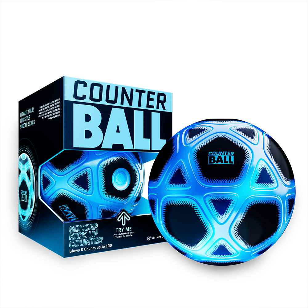 StrikeSphere Soccer Kick-Up Counter Ball with Voice & Light  Interactive Football Training Toy for Kids