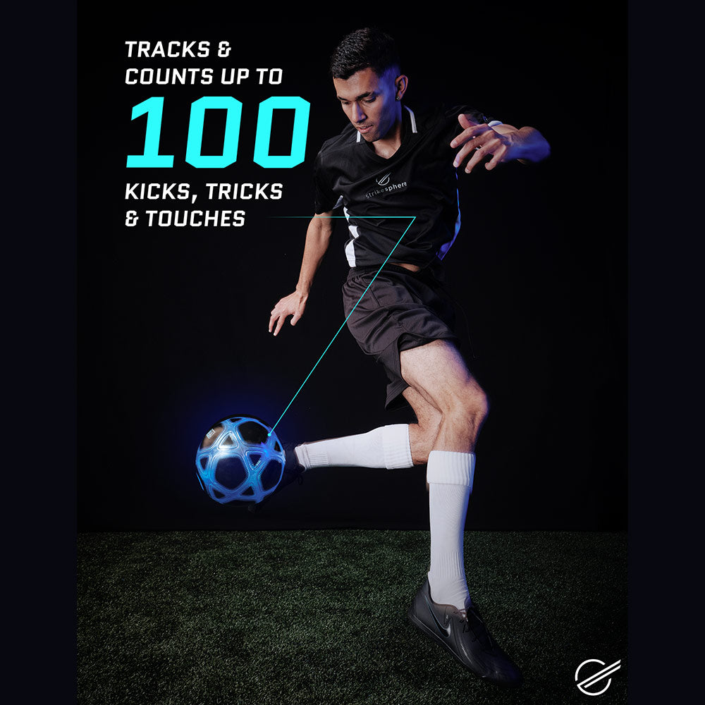 StrikeSphere Soccer Kick-Up Counter Ball with Voice & Light  Interactive Football Training Toy for Kids
