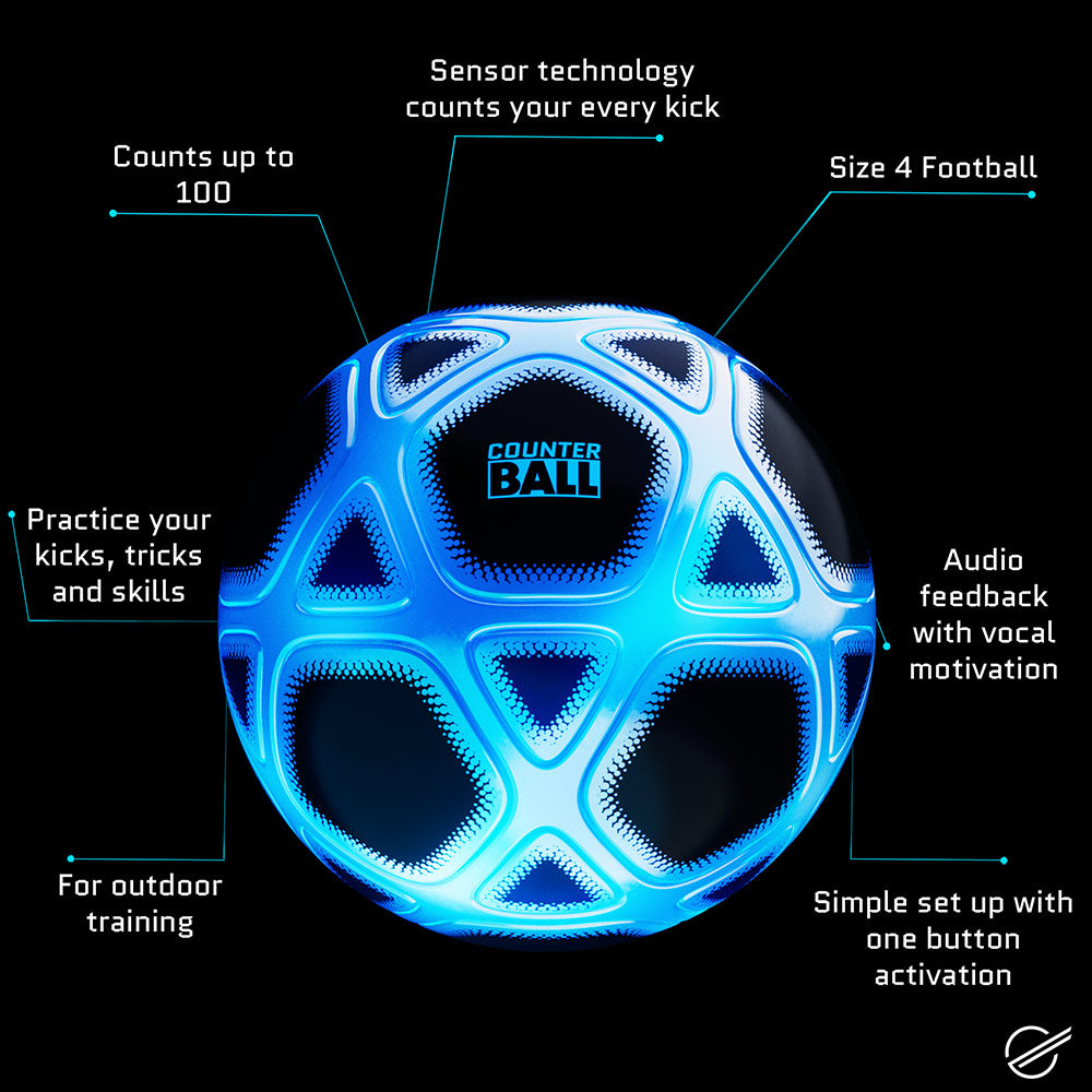 StrikeSphere Soccer Kick-Up Counter Ball with Voice & Light  Interactive Football Training Toy for Kids