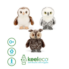 Keeleco Owl 18cm 3Asst