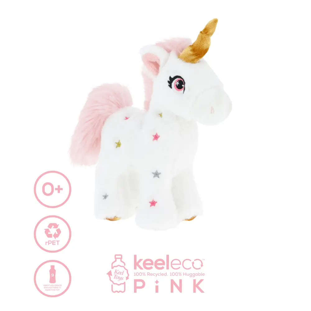 Keeleco Unicorn Pink 16cm 2Asst