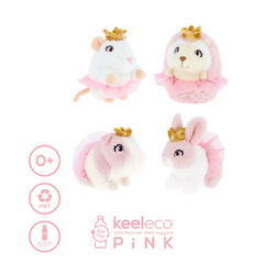 Keeleco Pink Animals 14cm 4Asst