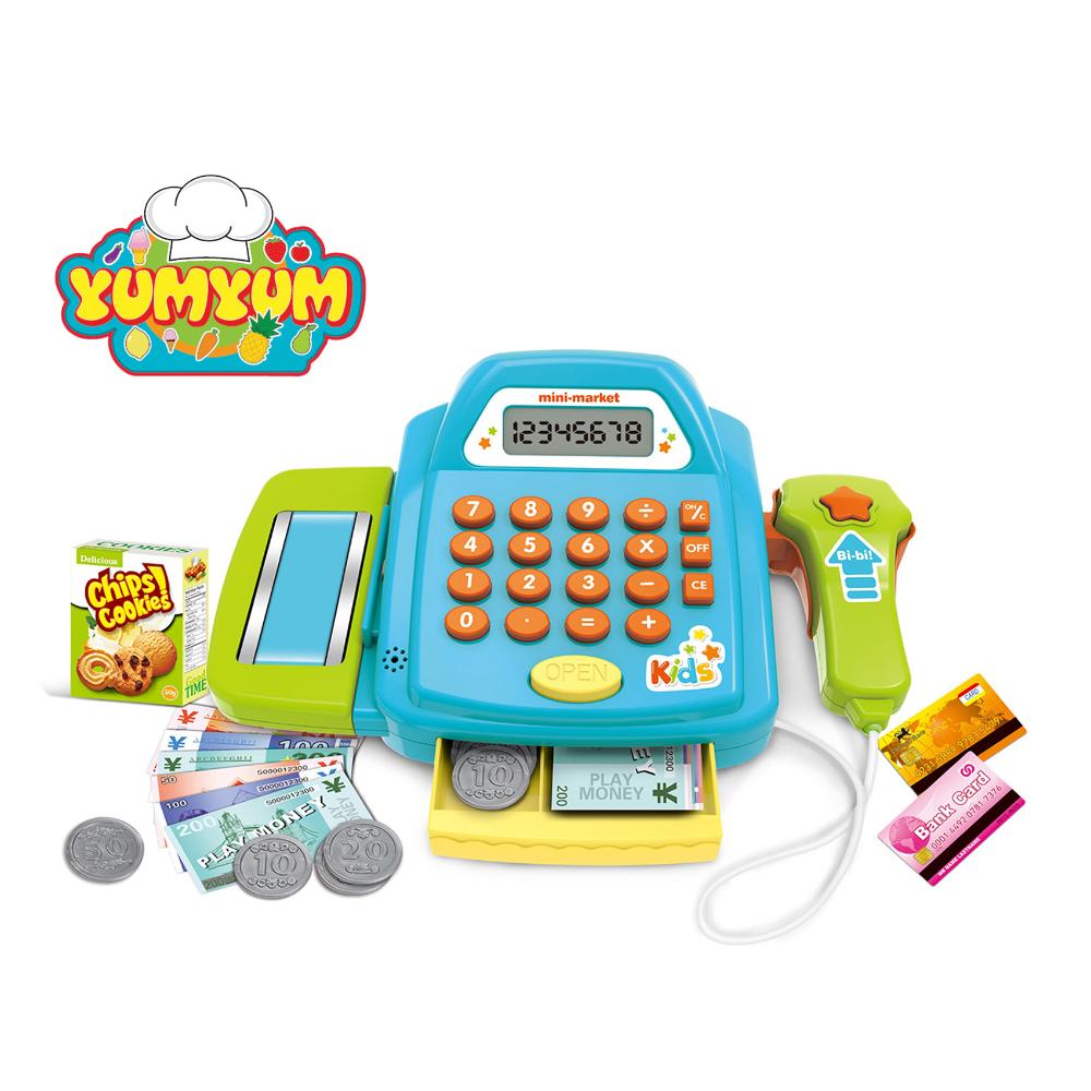 Power Joy Yum Yum Mini Market Battery-Operated Cash Register Playset for Kids