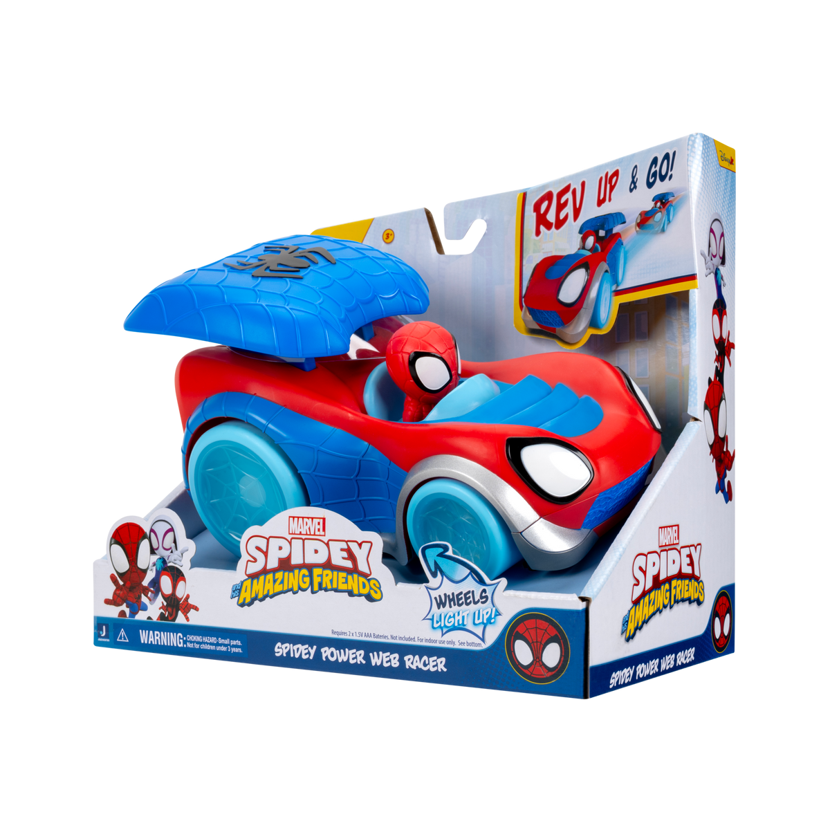Marvel Spidey and His Amazing Friends Power Web Racer - Spider-Man Toy Vehicle for Kids